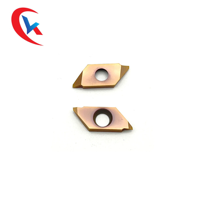 Partes movibles de torneado de capa de bronce del carburo de tungsteno de la cuchilla del carburo del cortador TTPS60FR4B del hilo de HRA 91,8
