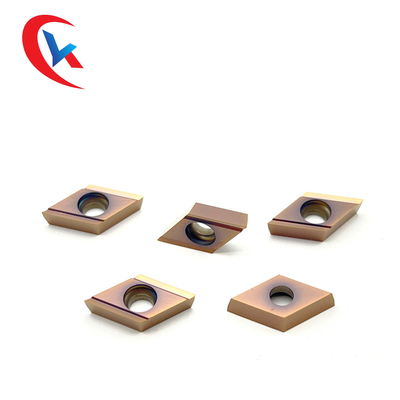 Cuchilla de acabado DCGT11T301 R-Y Bronze del torno del CNC que cubre los partes movibles del carburo de tungsteno de HRA 91,8