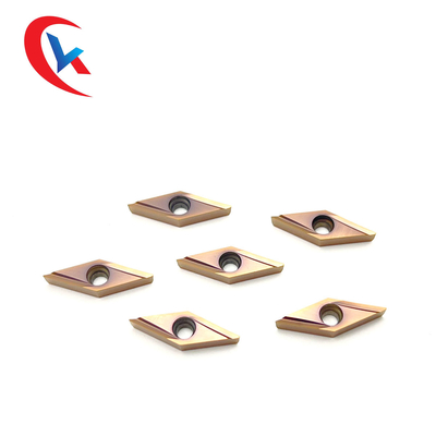 Partes movibles de acabado del carburo de tungsteno de la cuchilla VBGT 110302 R-Y Bronze Wear-Resistant Coating HRA 91,8 del CNC