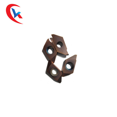 Partes movibles de torneado de capa de bronce del carburo de tungsteno de la cuchilla del carburo del cortador TTPS60FR4B del hilo de HRA 91,8