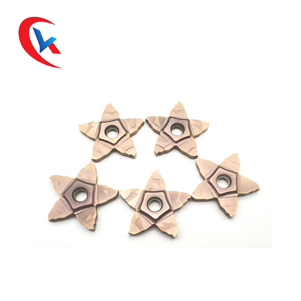 Ranura pentagonal de 5 lados Ancho de 1,0-3,0 mm Soluciones de procesamiento de vanguardia Plaquitas de ranurado de carburo